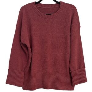 Super Soft Fuzzy Thick Cuffed Crew Neck Sweater (Tag Cut Out)